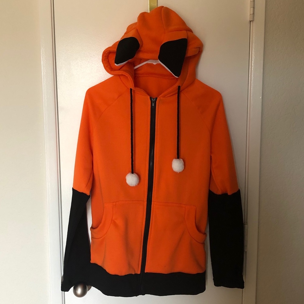 Zip Up Fox Hoodie